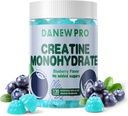 Kreatiinmonohüdraat Kummid 5000mg meestele ja naistele, Kreatiin Monohüdraat lihaste tugevuseks, Lihaste Ehitaja, Energia Boost, Pre-Workout Supplement(120 Count)-Blueberry Maitse