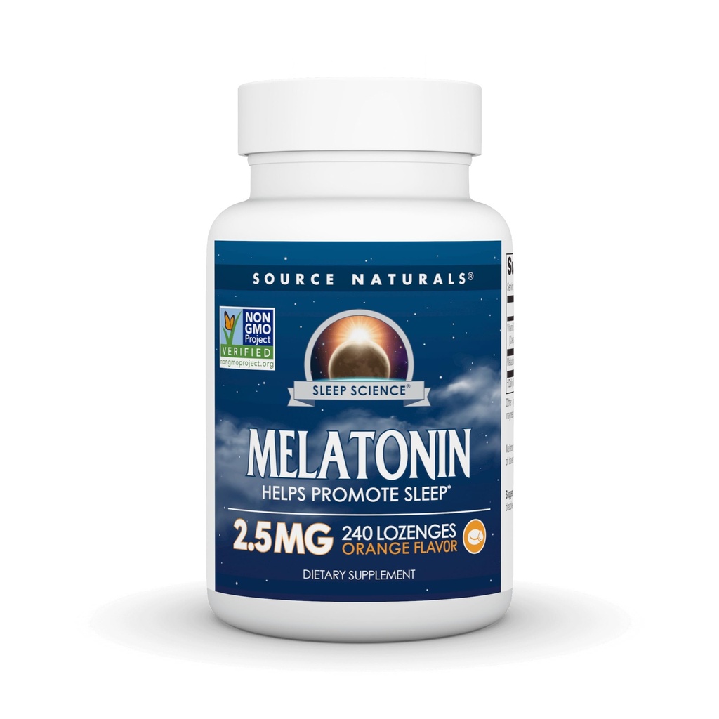 Allikas Naturals Melatoniin 2,5 mg - 240 Oranži maitsestatud lozenges