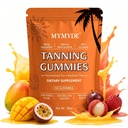 Skin Tanning Gummies for Women and Men with Astaxanthin - Sunless Tanning Supplement with Beta Carotene, Collagen, Lycopene & Vitamins | Skin Radiance & Hydration | Vegan & Sugar Free - 60 Count