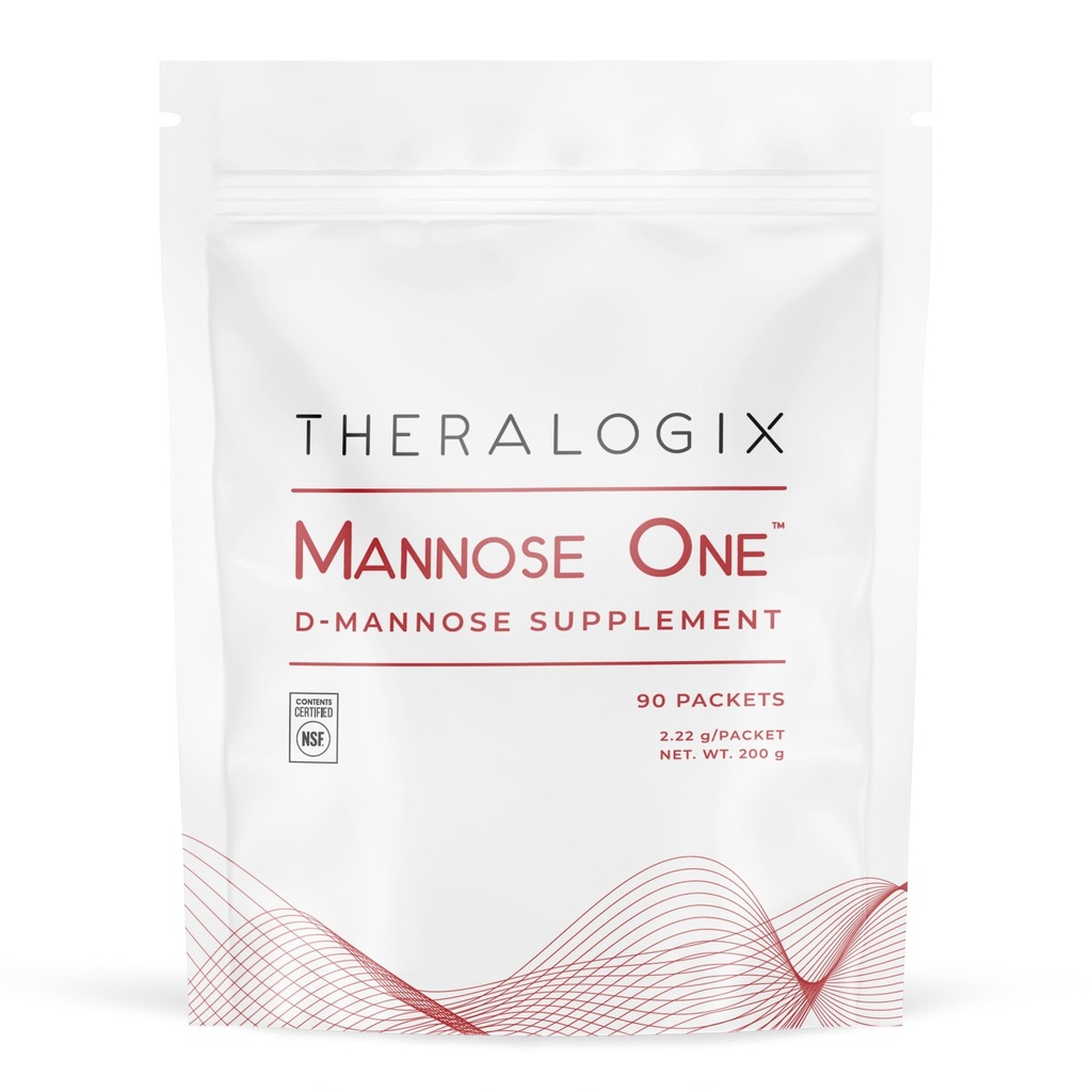 Theralogix Mannose One D-Mannoosi pulber - 90-päevane tarne - toetab kuseteede tervist 2000 mg D-Mannoosiga * - NSF sertifitseeritud - 90 pakendit