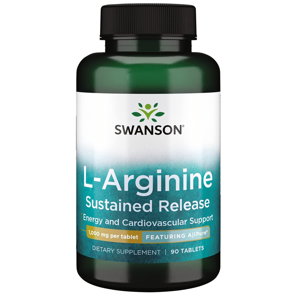 Swanson L-ARGININE Jätkusuutlik vabastamine AJI 1000Mg 90T