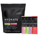 Sport Research® hüdraat elektrolüütide pulbripaketid - suhkruvabad ja looduslikult maitsestatud vitamiinide, mineraalide ja kookosveega - toetab hüdreerimist - 16 paketti - sordipakett