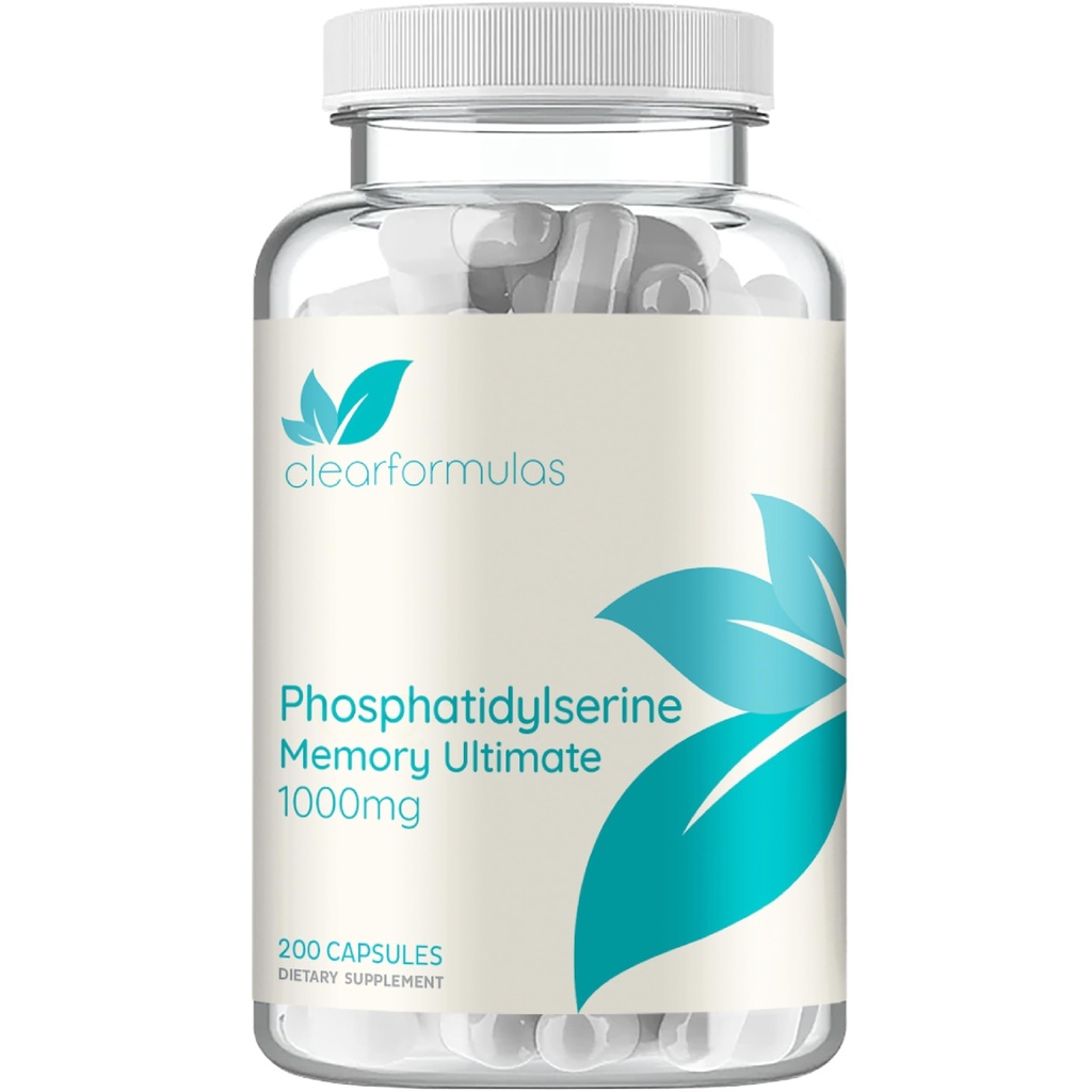 Fosfatidüülseriin Nootroopsed Aju tugisammas - täiustatud mälulisa ajufunktsiooni toetamiseks DMAE Gotu Kola ja Ginkgo Biloba - GMO-vaba vegan & valmistatud USA-s (60+ Servings)