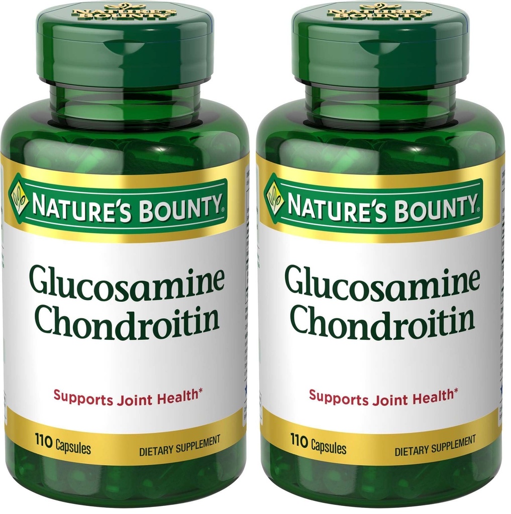 Nature's Bounty Glükosamiini kondroitiini tabletid ja toidulisandid, liigese tervise toetamine, 110 kapslit (2. pakend)