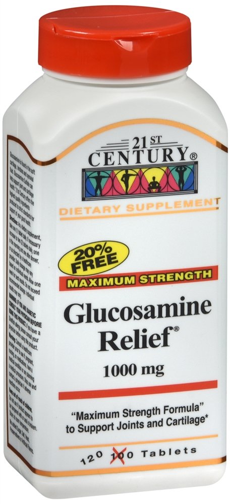 21st Century Glükoosamiin Relief® 1000mg tabletid, 120 Count