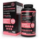 Mastermedi Glükosamiin Kondroitiin MSM kollageeni kapslid - 2300mg liigese tugi valem - kurkumi, boswellia, hüaluroonhappe - mobiilsuse ja paindlikkuse tugi - 120 kapslit, 30-päevane pakkumine