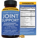 Viva Naturals Glükosamiin Chondroitin MSM ühine tugi täiendada, 90 kapslit - kurkum, must pipar, boswellia ja hüaluroonhape - ühine tervise täiendada liikuvuse ja paindlikkuse