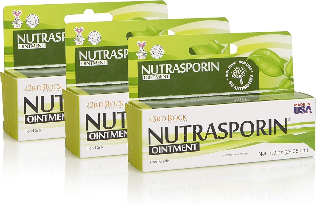 3rd Rock Essentials | Nutrasporiini hõbesalv | Mittetoksiline naftavaba Antibiootikumivaba esmaabi salv | Kõik looduslikud isiklikud hooldusvahendid (1,0 oz | 3 Pack)