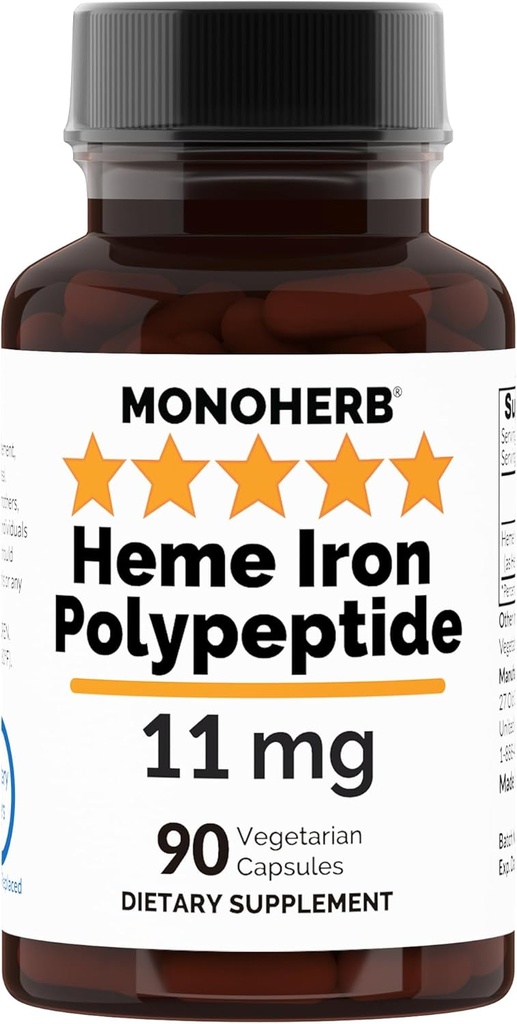 Heme Raudpolüpeptiid 11 mg - 90 Taimekapslit - Raualisandi kompleks