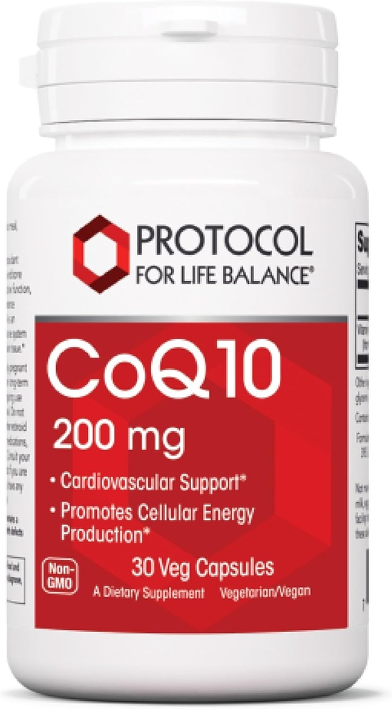 Protokoll CoQ10 200 mg - südame tervise jaoks * - Südame toidulisandid meestele ja naistele * - Vegan & Non-GMO - 30 Veg kapslit
