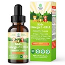 Lapsed DHA Omega 3 tilka - Rasvhapped Omega 3 6 9 ajule, immuunsüsteemi tugevusele ja visioonile - Toitumisalane DHA lastele tervisliku närvisüsteemi ja fookuse tugi - Vedel täiendus EPA & ALA - 2 Fl Oz