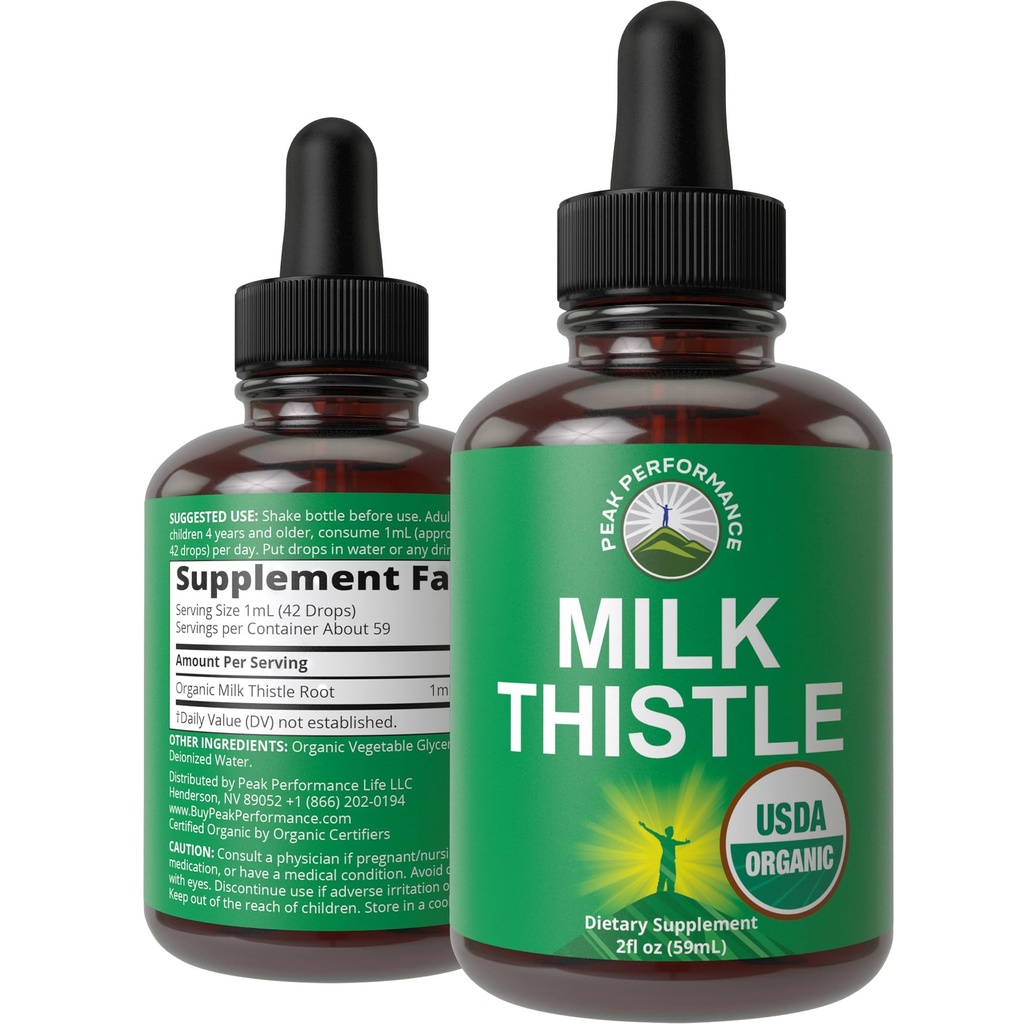 USDA orgaaniline piimaohakas ekstrakt Vegan vedelad tilgad. Maksa Detox Taimne täiendus. Nullsuhkur, suurepärane seedimiseks ja puhastamiseks. Puhas orgaaniline piimaohaka tinktuuri täiendused naistele ja meestele