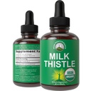 USDA orgaaniline piimaohakas ekstrakt Vegan vedelad tilgad. Maksa Detox Taimne täiendus. Nullsuhkur, suurepärane seedimiseks ja puhastamiseks. Puhas orgaaniline piimaohaka tinktuuri täiendused naistele ja meestele