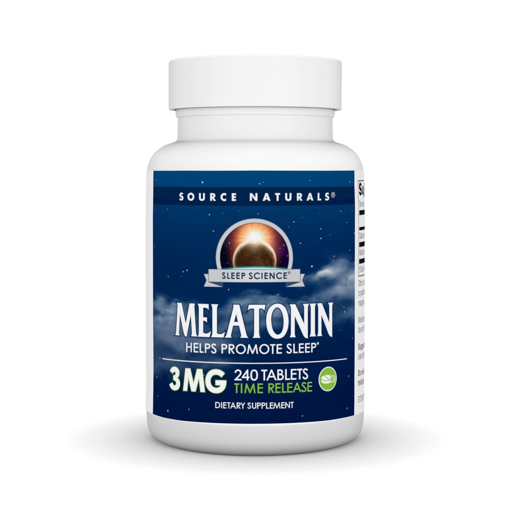 Allikas Naturals Aeg vabastas melatoniini 3 mg - 240 aega vabastavat tabletti