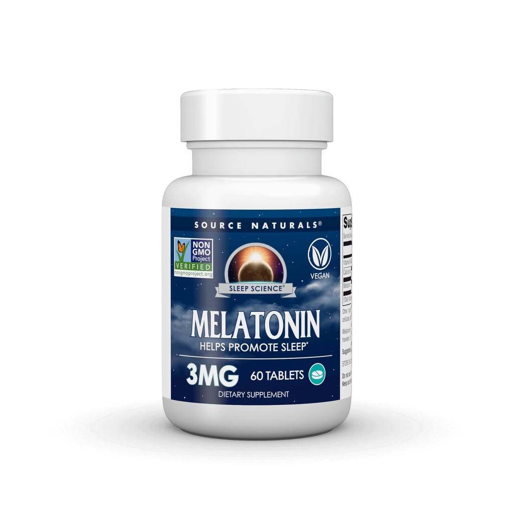 Allikas Naturals Sleep Science Melatoniin * - 3 mg, 60 aega vabastavat tabletti