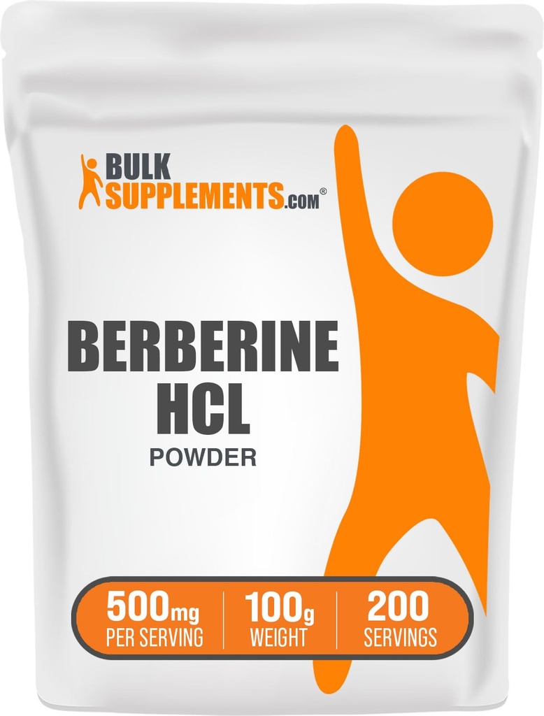 BulkSupplements.com Berberine HCl pulber - Berberine Supplement, Berberine Powder - Gluteenivaba, 500mg per Serving, 100 g (3,5 oz) (pakk 1)