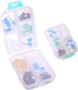 1Pack Travel Pill Korraldaja - 10 Kompaktne ja kaasaskantav Pill Box, ideaalne On-The-Go ladustamiseks, Pill Holder Purse White