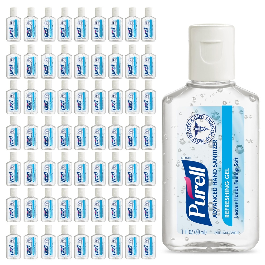 Purell Advanced Hand Sanitizer värskendav geel, puhas lõhn, 1 fl oz Travel Size flip-Cap pudel (pakk 72) - 3901-72-CMR