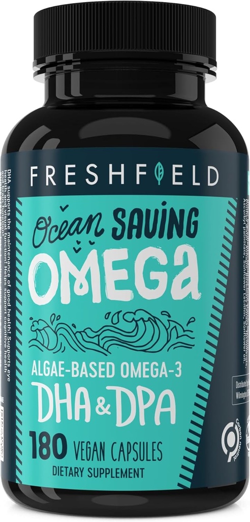 Ookeani säästmine Omega, vetikad Omega 3, DHA lisand, 6-kuuline pakkumine, DHA kõrgeim tase kapsli kohta (440 mg), w / DPA