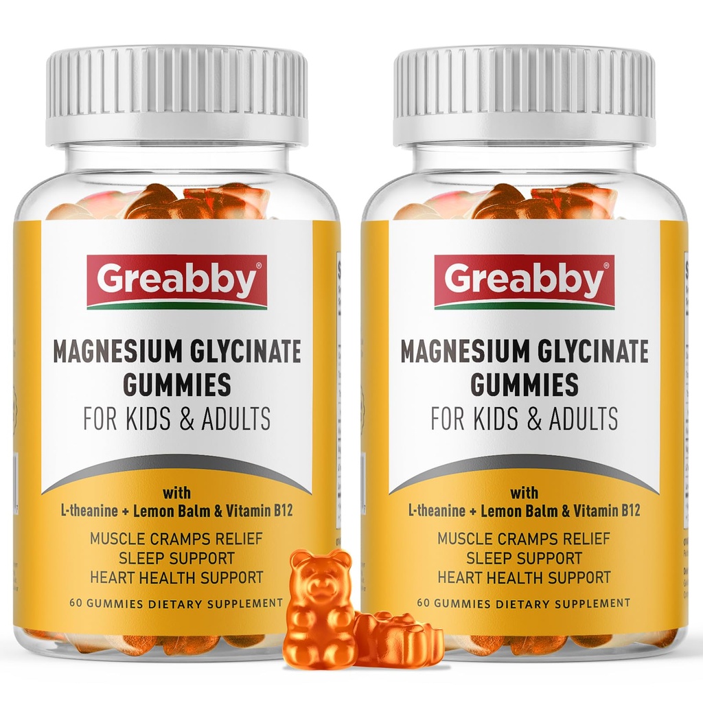 Magneesiumglütsinaatkummid lastele ja täiskasvanutele - magneesiumglütsinaat 300mg närimistable Supplement - soodustab une, lihaste, lõõgastuse (120Count)
