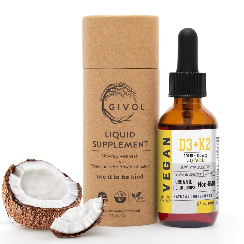 D3 + K2 Vedelad tilgad MK-4 & MK-7 -GMO-ga mitte, gluteenivaba, suhkruvaba, lihtne imendumine, vedel pihusti lastele ja täiskasvanutele - 2 Fl Oz / 60 ml, 240 päeva pakkumine