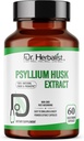 Dr HERBALIST Psyllium Husk Extract 1000mg per Serving (Plantago Ovata Fiber Supplement) – 60 Veg kapslid – Kiire imendumine, õrn kõhus, toetab seedimist ja igapäevast kiudaineid.