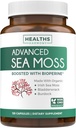 Organic Irish Sea Moss Capsules - Organic Sea Moss Capsules with Bladderwrack Burdock Root and Black Pepper Extract for Enhanced Absorption - Vegan Non-GMO & Made in The USA (2 Month Supply)
