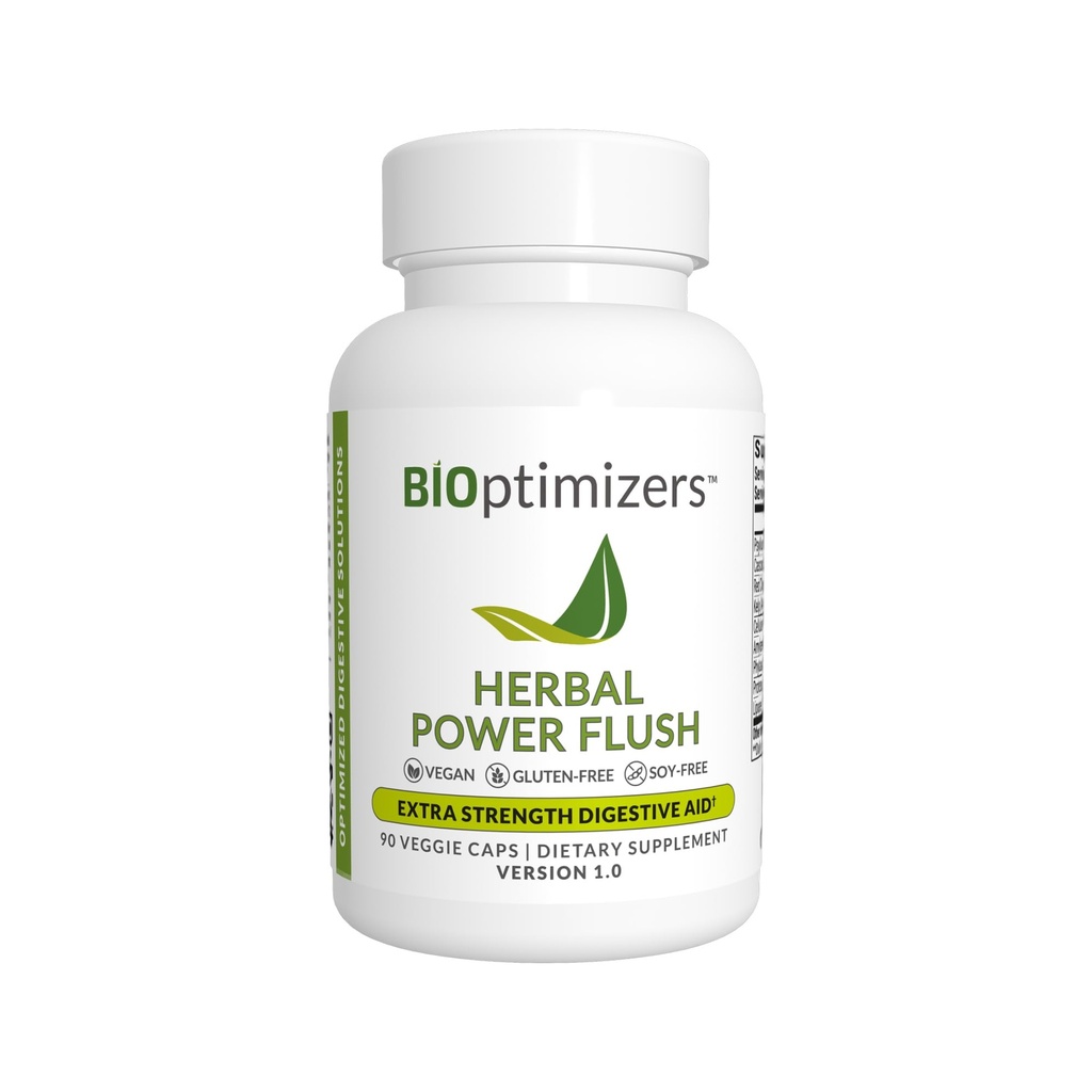 BIOptimizers Taimne võimsus Flush - ekstra tugevus Seedetrakti puhastamine - Kõrvaldadada Toksiinid Parandada soole seedimist - Bloating Discomfort Relief täiskasvanutele - 90 kapslit