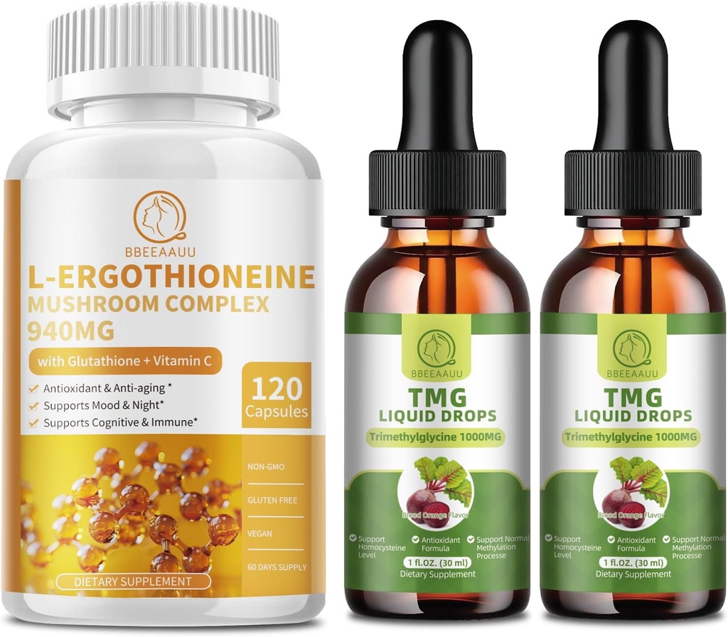 L- ergotioneiin Seenekompleks Kapslid & TMG ( trimetüülglütsiin ) Vedelad tilgad