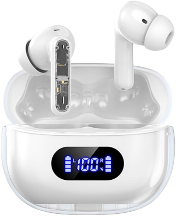 Traadita kõrvaklapid P1 PRO, kõrvaklapid Traadita Bluetooth kõrvaklapid Clear Call Mics kõrvaklapid, mugav Fit, IPX7 veekindel pikk aku elu, 30H mänguaeg spordi treeninguks