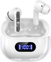 Traadita kõrvaklapid P1 PRO, kõrvaklapid Traadita Bluetooth kõrvaklapid Clear Call Mics kõrvaklapid, mugav Fit, IPX7 veekindel pikk aku elu, 30H mänguaeg spordi treeninguks