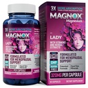 MAGNOX Lady Magneesium Supplement | Menopaus ja PMS Support Supplement for Women | Magneesium Kompleks vitamiinidega B6, B1, B12, D, Tsink | Kõrge imendumisega Surnumere orgaaniline magneesium | 60 kapslit