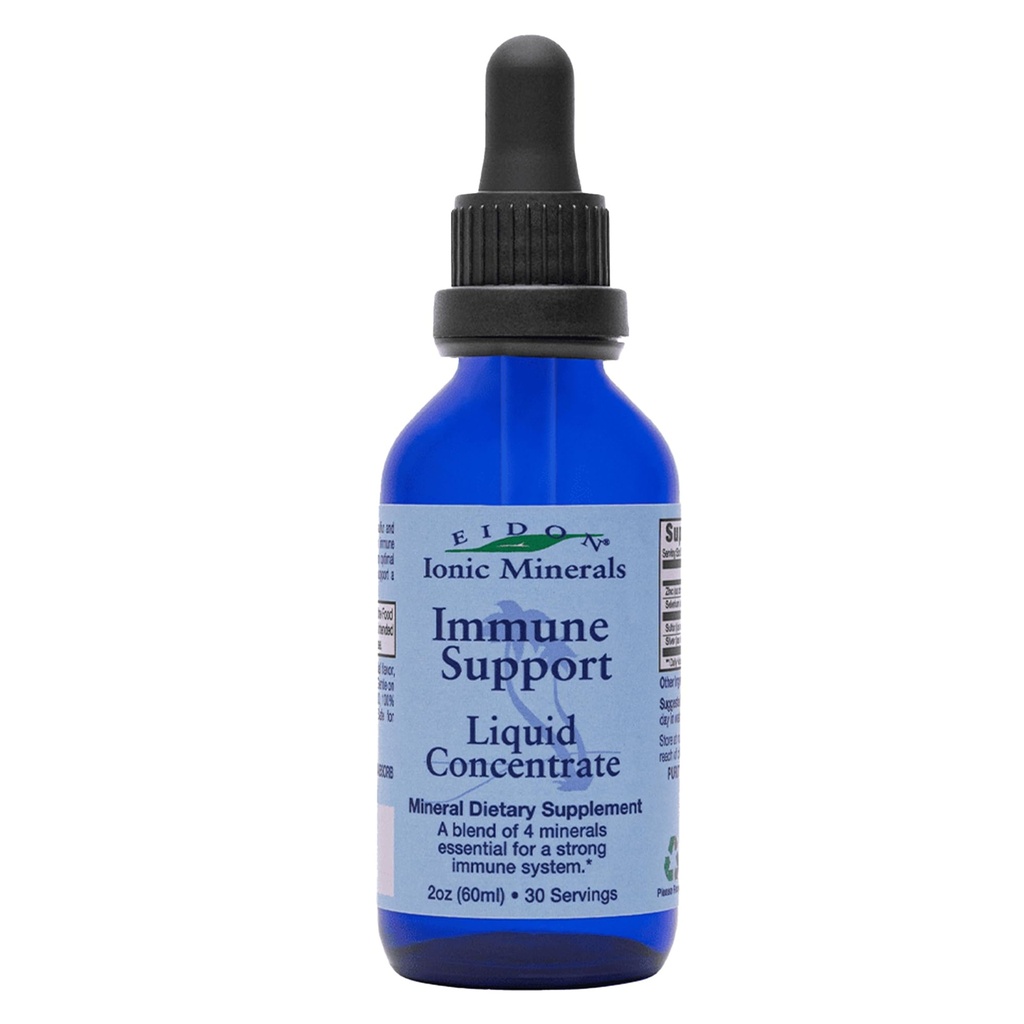 Eidon Immune Support Supplement Vedelik kontsentraat - Immuunsusvõimendaja Mineraaltilgad tsingi, seleeni, väävli, immuunsüsteemi toetamise ja säilitamisega, biosaadav, säilitusainete või lisaaineteta - 2 oz