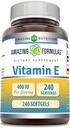 Hämmastav valem E-vitamiini lisand | 400 IU ühe serveerimise kohta | 240 Softgels | Non-GMO | Gluteenivaba | Valmistatud USA-s