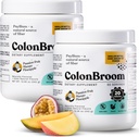 ColonBroom Psyllium Kestapulber (troopilised puuviljad, 120 serveerimist) - Colon Cleanse puhumiseks Relief & Soolestiku Tervis - Colon Broom Fiber Powder Drink - Vegan, Gluteenivaba Fiber Powder Supplement