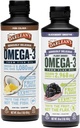 Barlean's Omega 3 Vedel täiendus Bundle, BlackBerry Smoothie linaseemneõli ja Piña Colada Fish Oil Supplements Set, 16 oz