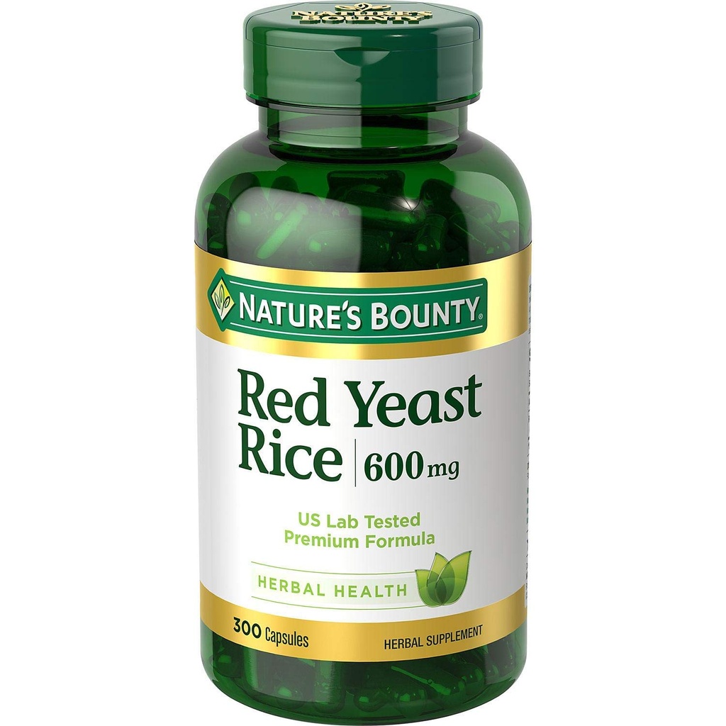 Nature's Bounty Red Yeast Rice 600 mg kapslid 250 ea (pakk 2)