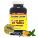 YS Organics Triple Bee Complex, Royal Jelly, Bee Pollen, Propolis - Looduse jõud, mis on pakendatud 90 kapslisse koos boonusega kogu maailmas