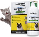 Vedelad tervislikud lemmikloomad Looduslikult püütud oomega 3 kalaõli kassidele - Vedel Omega 3 lisand EPA + DPA + DHA-ga kassidele - Vähendage sügelust, tugiliigest, immuunsust, aju, südame tervist - valmistatud USA-s (8 oz)