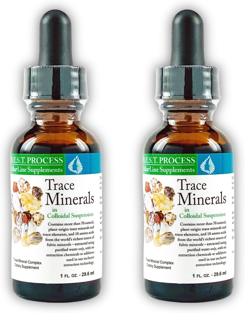 Morter Trace Mineraalid kolloidsuspensioonis (2 Pack) Morter HealthSystem Parim protsessi leeliseline - toitainelised tihedad jäljeelemendid, Fulvic Minerals & Aminohapped