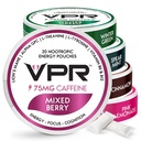 VPR 75mg Kofeiin Nootroopsed kotid | 20 Loe energia kotid Lion's Mane, Alpha-GPC, Vitamiin B6 & B12, L-Theanine ja L-türosiin | Looduslikult maitsestatud fookuskotid ilma suhkruta | Sordipakend