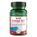 Puhtus Tooted Krill Omega 50 (Krill + kalaõli segu 1000mg + astaksantiin 500mcg + fosfolipiidid 200mg + D-vitamiin 500 IU) - 60 Mini Softgels