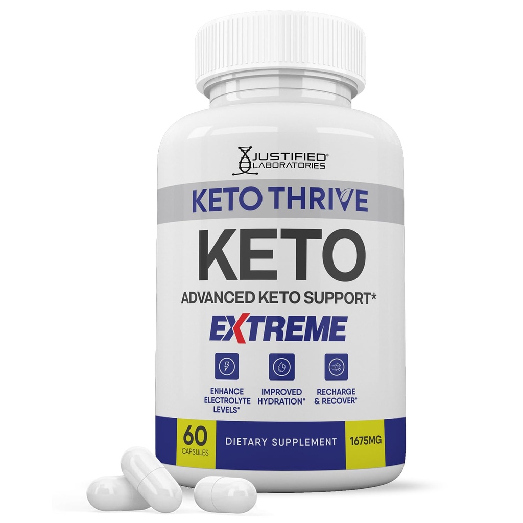 Keto Thrive Keto ACV Extreme Pills 1675MG Keto Support Blend Kapsel Alternatiivne Keto ACV Gummies Formuleeritud Apple Siider Äädikas Ekstra Neitsioliiviõli Pulber Roheline tee Leaf 60 kapslit