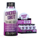 Viinamarja ekstra tugevus energia Shot 12 pk – 260mg looduslik kofeiin B12 B6 – energia ja fookuse toetus – 2 serveerimine Suhkruvaba kalorivaba roheline tee B-vitamiinid Elektrolüüdid Vegan – 1,93 fl oz