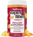 Bellway Super Fiber Pulber + Puuviljad, Suhkruvaba Orgaaniline Psyllium Husk Pulber Fiber Täiendus Regulaarsuse, Puhutav Relief & Seedetrakti Tervis, Taimepõhine, Puuvilja Punch (50 Servings)