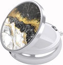 Nipichsha Pill Box, Small Pill Case Purse & Tasku, Cute Travel Medicine Korraldaja, Portable Medicine Container hoida vitamiine, ravimeid, kalaõli ja toidulisandeid, Black Gold Marble