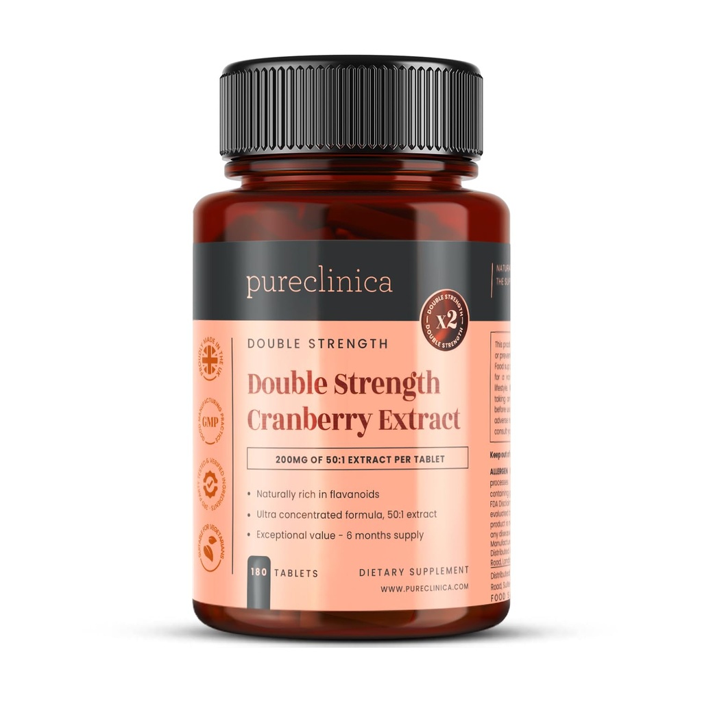 pureclinica Double Strength Cranberry Extract 10 000mg x 180 Ultra Concentrated Tablets - 6 kuud Pakkumine