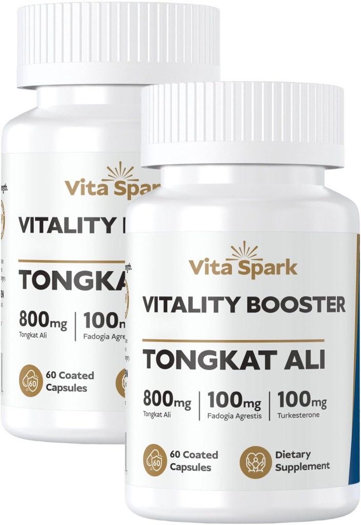 Tongkat Ali for Men - Longjack with Fadogia Agrestis & Turkesterone, Third-Party Certified Men's Supplement for Workout Performance Strength Vitality Energy Hormone Balance | 120 Capsules