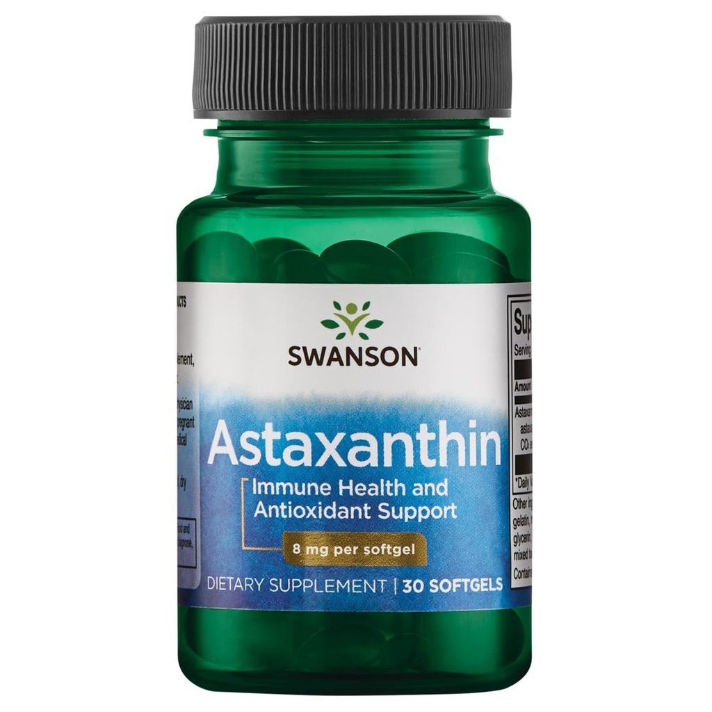 Swanson High Potency Astaxanthin 8 Milligrams 30 Sgels