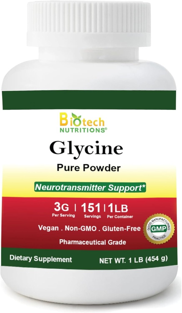 Puhas Glycine Pulber 16 oz Gluteenivaba Mitte-GMO Valmistatud USA-s